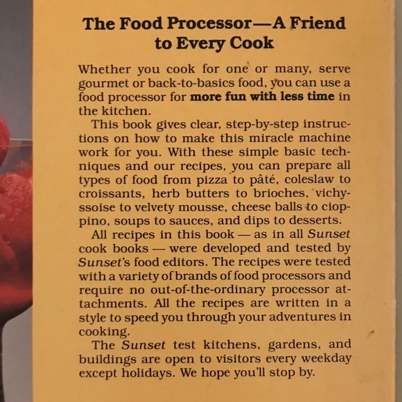 VINTAGE Sunset Food Processor Cook Book - Picture 5 of 5